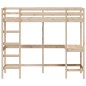 vidaXL Hochbett mit Schreibtisch 80x200 cm Massivholz Kiefer vidaXL Hochbett mit Schreibtisch 80x200 cm Massivholz Kiefer