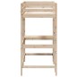 vidaXL Hochbett mit Schreibtisch 80x200 cm Massivholz Kiefer vidaXL Hochbett mit Schreibtisch 80x200 cm Massivholz Kiefer