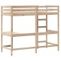 vidaXL Hochbett mit Schreibtisch 80x200 cm Massivholz Kiefer vidaXL Hochbett mit Schreibtisch 80x200 cm Massivholz Kiefer