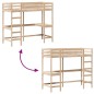 vidaXL Hochbett mit Schreibtisch 80x200 cm Massivholz Kiefer vidaXL Hochbett mit Schreibtisch 80x200 cm Massivholz Kiefer