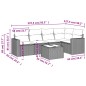 vidaXL 6-tlg. Garten-Sofagarnitur mit Kissen Grau Poly Rattan vidaXL 6-tlg. Garten-Sofagarnitur mit Kissen Grau Poly Rattan