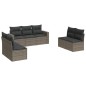 vidaXL 7-tlg. Garten-Sofagarnitur mit Kissen Grau Poly Rattan vidaXL 7-tlg. Garten-Sofagarnitur mit Kissen Grau Poly Rattan