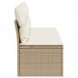 vidaXL Gartensofa mit Kissen 3-Sitzer Beige Poly Rattan vidaXL Gartensofa mit Kissen 3-Sitzer Beige Poly Rattan