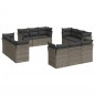 vidaXL 12-tlg. Garten-Sofagarnitur mit Kissen Grau Poly Rattan vidaXL 12-tlg. Garten-Sofagarnitur mit Kissen Grau Poly Rattan