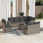 vidaXL 9-tlg. Garten-Sofagarnitur mit Kissen Grau Poly Rattan vidaXL 9-tlg. Garten-Sofagarnitur mit Kissen Grau Poly Rattan