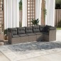 vidaXL 6-tlg. Garten-Sofagarnitur mit Kissen Grau Poly Rattan vidaXL 6-tlg. Garten-Sofagarnitur mit Kissen Grau Poly Rattan