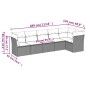 vidaXL 6-tlg. Garten-Sofagarnitur mit Kissen Grau Poly Rattan vidaXL 6-tlg. Garten-Sofagarnitur mit Kissen Grau Poly Rattan