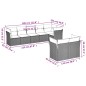 vidaXL 8-tlg. Garten-Sofagarnitur mit Kissen Grau Poly Rattan vidaXL 8-tlg. Garten-Sofagarnitur mit Kissen Grau Poly Rattan