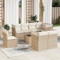 vidaXL 9-tlg. Garten-Sofagarnitur mit Kissen Beige Poly Rattan vidaXL 9-tlg. Garten-Sofagarnitur mit Kissen Beige Poly Rattan