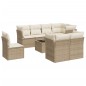 vidaXL 9-tlg. Garten-Sofagarnitur mit Kissen Beige Poly Rattan vidaXL 9-tlg. Garten-Sofagarnitur mit Kissen Beige Poly Rattan