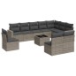 vidaXL 11-tlg. Garten-Sofagarnitur mit Kissen Grau Poly Rattan vidaXL 11-tlg. Garten-Sofagarnitur mit Kissen Grau Poly Rattan