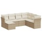 vidaXL 7-tlg. Garten-Sofagarnitur mit Kissen Beige Poly Rattan vidaXL 7-tlg. Garten-Sofagarnitur mit Kissen Beige Poly Rattan