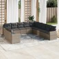 vidaXL 11-tlg. Garten-Sofagarnitur mit Kissen Grau Poly Rattan vidaXL 11-tlg. Garten-Sofagarnitur mit Kissen Grau Poly Rattan
