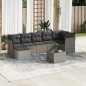vidaXL 8-tlg. Garten-Sofagarnitur mit Kissen Grau Poly Rattan vidaXL 8-tlg. Garten-Sofagarnitur mit Kissen Grau Poly Rattan