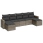 vidaXL 7-tlg. Garten-Sofagarnitur mit Kissen Grau Poly Rattan vidaXL 7-tlg. Garten-Sofagarnitur mit Kissen Grau Poly Rattan