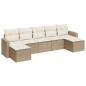 vidaXL 7-tlg. Garten-Sofagarnitur mit Kissen Beige Poly Rattan vidaXL 7-tlg. Garten-Sofagarnitur mit Kissen Beige Poly Rattan