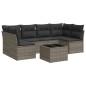 vidaXL 7-tlg. Garten-Sofagarnitur mit Kissen Grau Poly Rattan vidaXL 7-tlg. Garten-Sofagarnitur mit Kissen Grau Poly Rattan