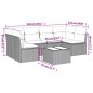 vidaXL 7-tlg. Garten-Sofagarnitur mit Kissen Grau Poly Rattan vidaXL 7-tlg. Garten-Sofagarnitur mit Kissen Grau Poly Rattan