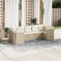 vidaXL 7-tlg. Garten-Sofagarnitur mit Kissen Beige Poly Rattan vidaXL 7-tlg. Garten-Sofagarnitur mit Kissen Beige Poly Rattan