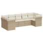 vidaXL 7-tlg. Garten-Sofagarnitur mit Kissen Beige Poly Rattan vidaXL 7-tlg. Garten-Sofagarnitur mit Kissen Beige Poly Rattan