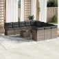 vidaXL 12-tlg. Garten-Sofagarnitur mit Kissen Grau Poly Rattan vidaXL 12-tlg. Garten-Sofagarnitur mit Kissen Grau Poly Rattan