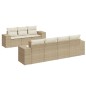 vidaXL 8-tlg. Garten-Sofagarnitur mit Kissen Beige Poly Rattan vidaXL 8-tlg. Garten-Sofagarnitur mit Kissen Beige Poly Rattan