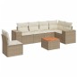 vidaXL 7-tlg. Garten-Sofagarnitur mit Kissen Beige Poly Rattan vidaXL 7-tlg. Garten-Sofagarnitur mit Kissen Beige Poly Rattan
