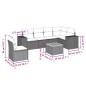 vidaXL 7-tlg. Garten-Sofagarnitur mit Kissen Grau Poly Rattan vidaXL 7-tlg. Garten-Sofagarnitur mit Kissen Grau Poly Rattan