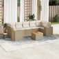 vidaXL 8-tlg. Garten-Sofagarnitur mit Kissen Beige Poly Rattan vidaXL 8-tlg. Garten-Sofagarnitur mit Kissen Beige Poly Rattan