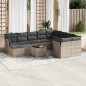 vidaXL 11-tlg. Garten-Sofagarnitur mit Kissen Grau Poly Rattan vidaXL 11-tlg. Garten-Sofagarnitur mit Kissen Grau Poly Rattan