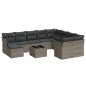 vidaXL 11-tlg. Garten-Sofagarnitur mit Kissen Grau Poly Rattan vidaXL 11-tlg. Garten-Sofagarnitur mit Kissen Grau Poly Rattan