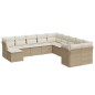 vidaXL 11-tlg. Garten-Sofagarnitur mit Kissen Beige Poly Rattan vidaXL 11-tlg. Garten-Sofagarnitur mit Kissen Beige Poly Rattan