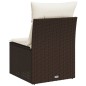 vidaXL Gartensofa ohne Armlehnen mit Kissen Braun Poly Rattan vidaXL Gartensofa ohne Armlehnen mit Kissen Braun Poly Rattan