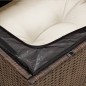vidaXL Gartensofa ohne Armlehnen mit Kissen Braun Poly Rattan vidaXL Gartensofa ohne Armlehnen mit Kissen Braun Poly Rattan