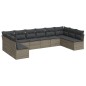 vidaXL 10-tlg. Garten-Sofagarnitur mit Kissen Grau Poly Rattan vidaXL 10-tlg. Garten-Sofagarnitur mit Kissen Grau Poly Rattan