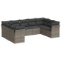vidaXL 9-tlg. Garten-Sofagarnitur mit Kissen Grau Poly Rattan vidaXL 9-tlg. Garten-Sofagarnitur mit Kissen Grau Poly Rattan