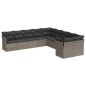 vidaXL 10-tlg. Garten-Sofagarnitur mit Kissen Grau Poly Rattan vidaXL 10-tlg. Garten-Sofagarnitur mit Kissen Grau Poly Rattan