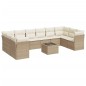 vidaXL 11-tlg. Garten-Sofagarnitur mit Kissen Beige Poly Rattan vidaXL 11-tlg. Garten-Sofagarnitur mit Kissen Beige Poly Rattan