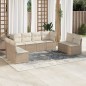vidaXL 8-tlg. Garten-Sofagarnitur mit Kissen Beige Poly Rattan vidaXL 8-tlg. Garten-Sofagarnitur mit Kissen Beige Poly Rattan