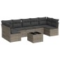 vidaXL 8-tlg. Garten-Sofagarnitur mit Kissen Grau Poly Rattan vidaXL 8-tlg. Garten-Sofagarnitur mit Kissen Grau Poly Rattan