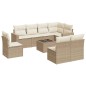vidaXL 9-tlg. Garten-Sofagarnitur mit Kissen Beige Poly Rattan vidaXL 9-tlg. Garten-Sofagarnitur mit Kissen Beige Poly Rattan
