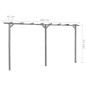 vidaXL Garten-Pergola Grau 400x40x205 cm Imprägniertes Kiefernholz vidaXL Garten-Pergola Grau 400x40x205 cm Imprägniertes Kiefernholz