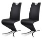 vidaXL Esszimmerstühle 2 Stk. Schwarz Kunstleder vidaXL Esszimmerstühle 2 Stk. Schwarz Kunstleder