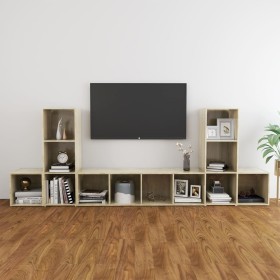 vidaXL 5-tlg. TV-Schrank-Set Sonoma-Eiche Holzwerkstoff