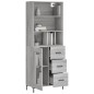 Highboard Grau Sonoma 69,5x34x180 cm Holzwerkstoff Highboard Grau Sonoma 69,5x34x180 cm Holzwerkstoff