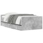 vidaXL Bett mit Schubladen Betongrau 75x190 cm vidaXL Bett mit Schubladen Betongrau 75x190 cm
