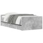 vidaXL Bett mit Schubladen Betongrau 75x190 cm vidaXL Bett mit Schubladen Betongrau 75x190 cm