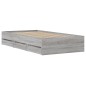vidaXL Bettgestell mit Schubladen Grau Sonoma 75x190 cm Holzwerkstoff vidaXL Bettgestell mit Schubladen Grau Sonoma 75x190 cm Holzwerkstoff