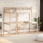 vidaXL Hochbett mit Schreibtisch 100x200 cm Massivholz Kiefer vidaXL Hochbett mit Schreibtisch 100x200 cm Massivholz Kiefer