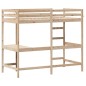 vidaXL Hochbett mit Schreibtisch 100x200 cm Massivholz Kiefer vidaXL Hochbett mit Schreibtisch 100x200 cm Massivholz Kiefer